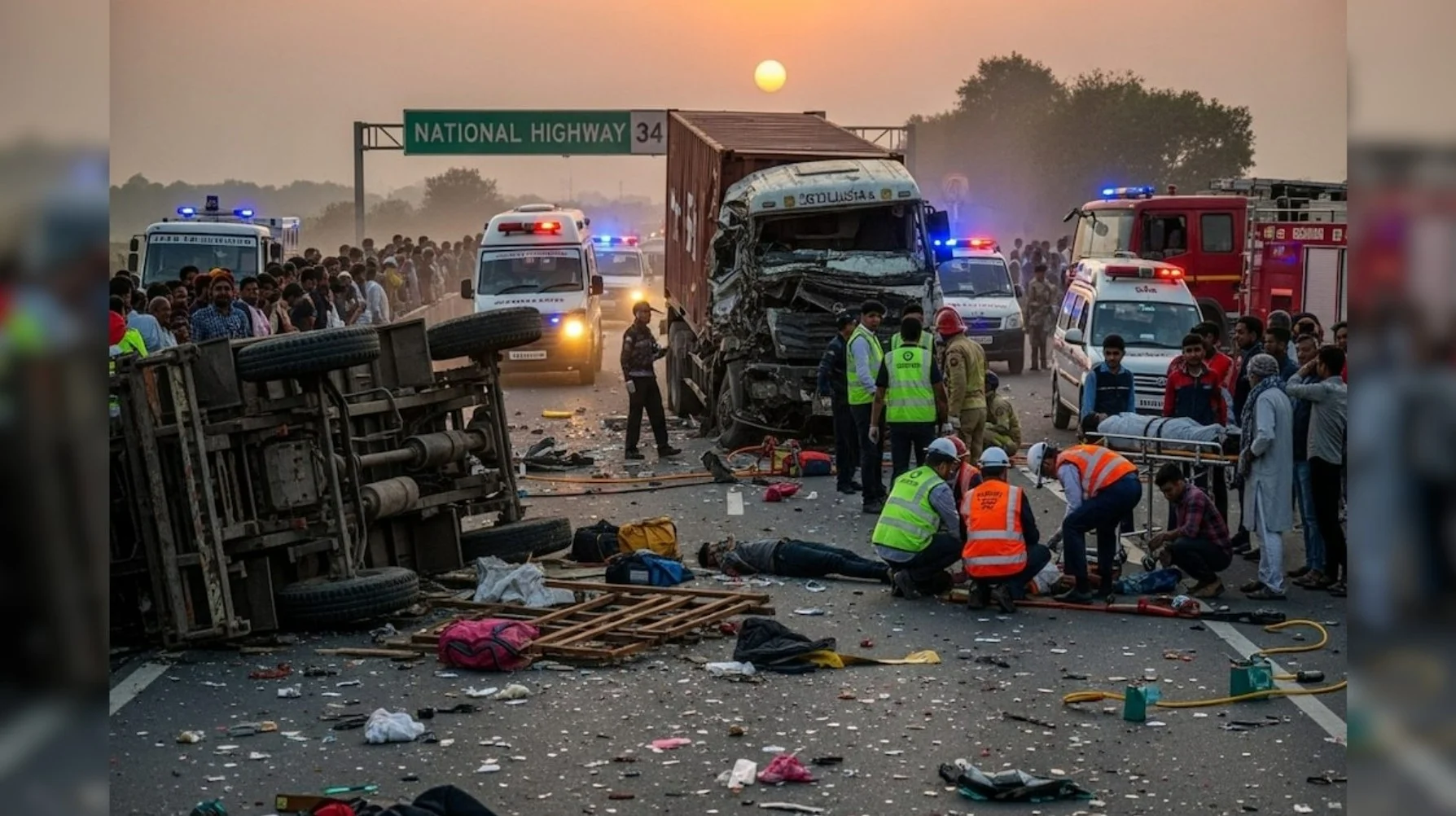 UP Road Accident: श्रद्धालुओं से भरे ट्रैक्टर-ट्रॉली में कैंटर की भीषण टक्कर, 8 की मौत, 50 से ज्यादा घायल