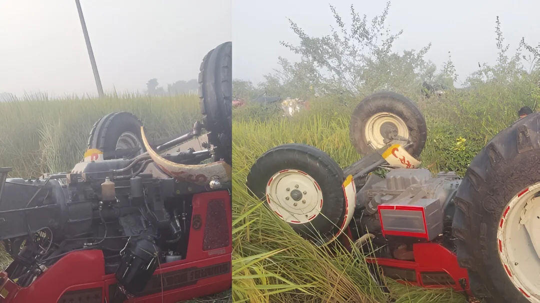 Sonipat Road Accident: तेज रोशनी से ट्रैक्टर पलटा, दो किसानों की दर्दनाक मौत