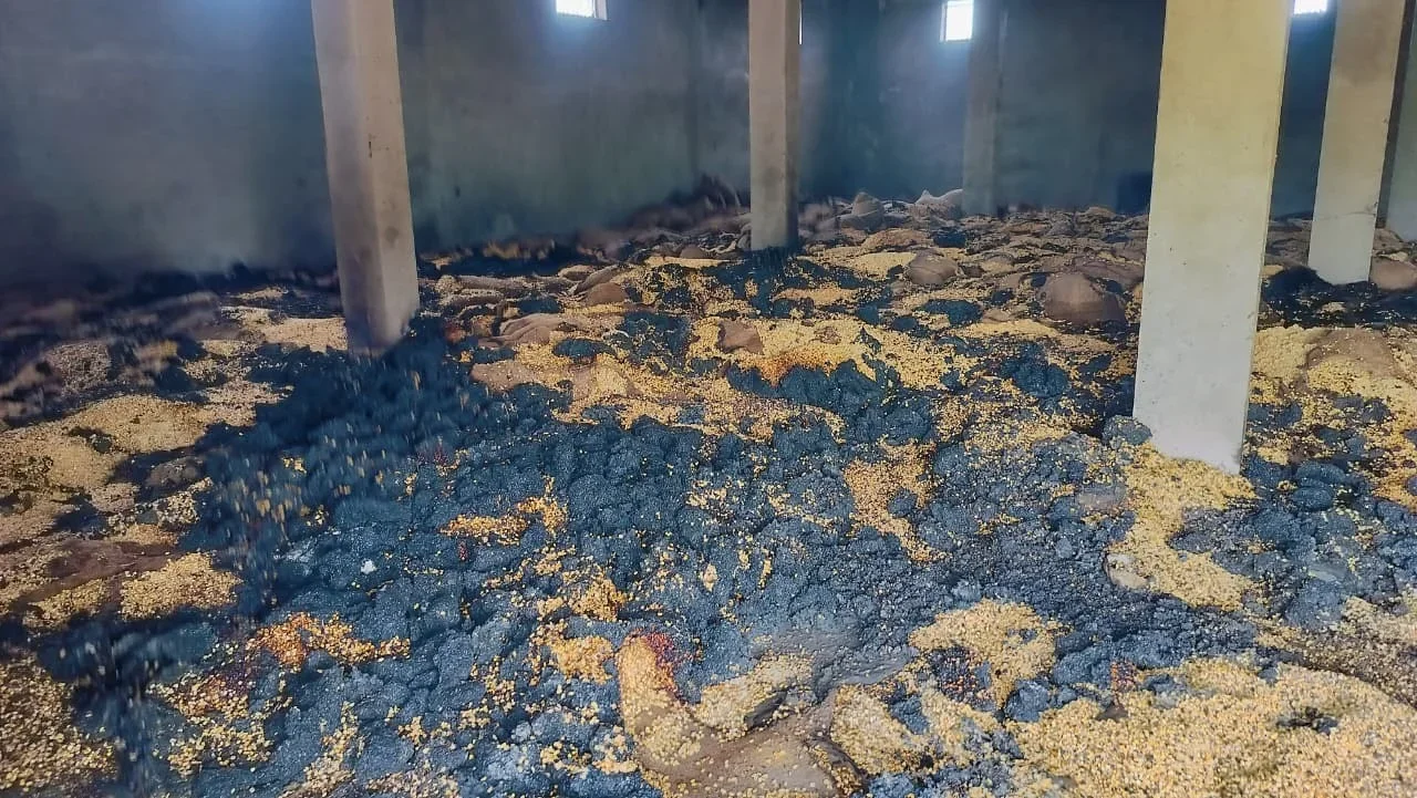 उत्तर प्रदेश: शॉर्ट सर्किट से खाद-बीज गोदाम में भीषण आग, 700 बोरी मक्का जलकर राख