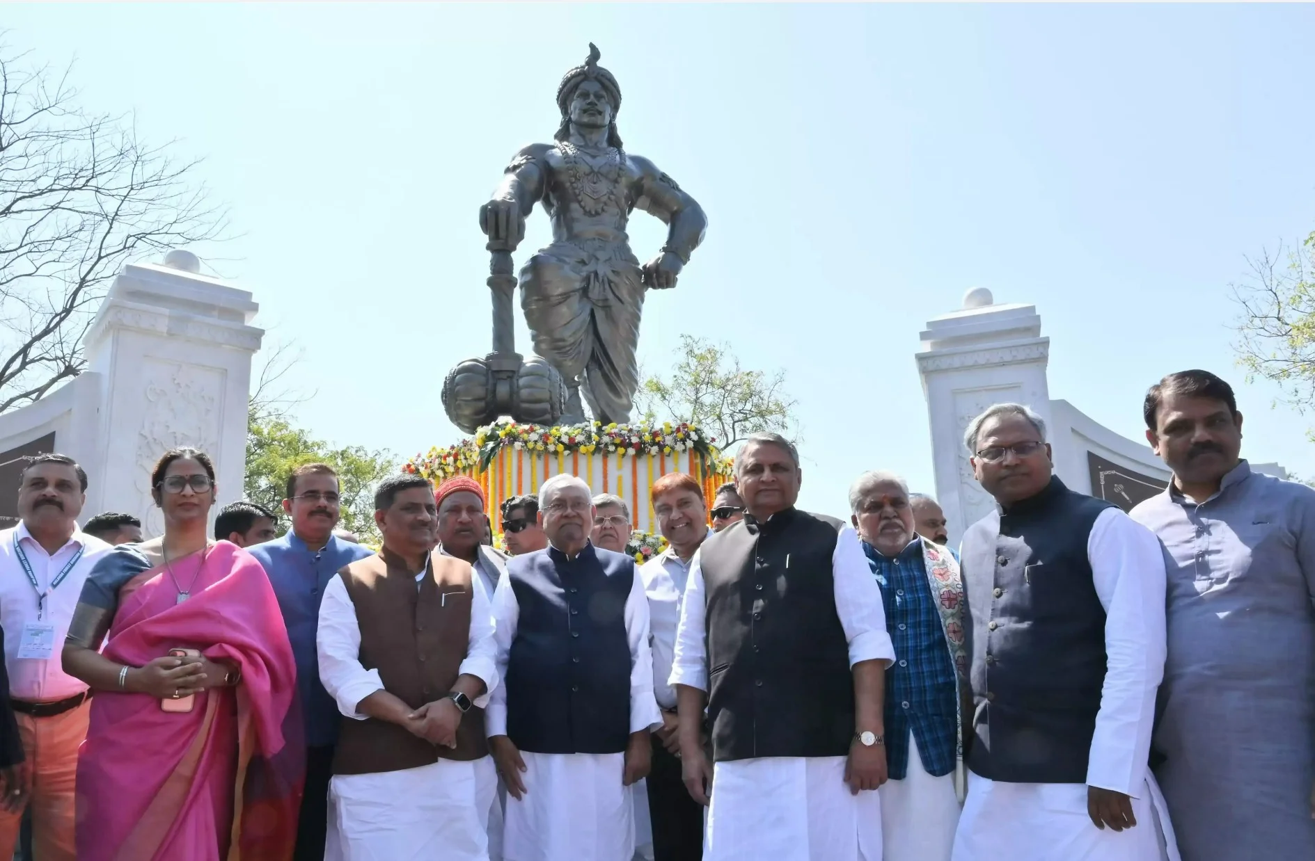 Rajgir Latest News Today: 21 फीट ऊंची सम्राट जरासंध की प्रतिमा का अनावरण, मुख्यमंत्री नीतीश कुमार ने किया नमन