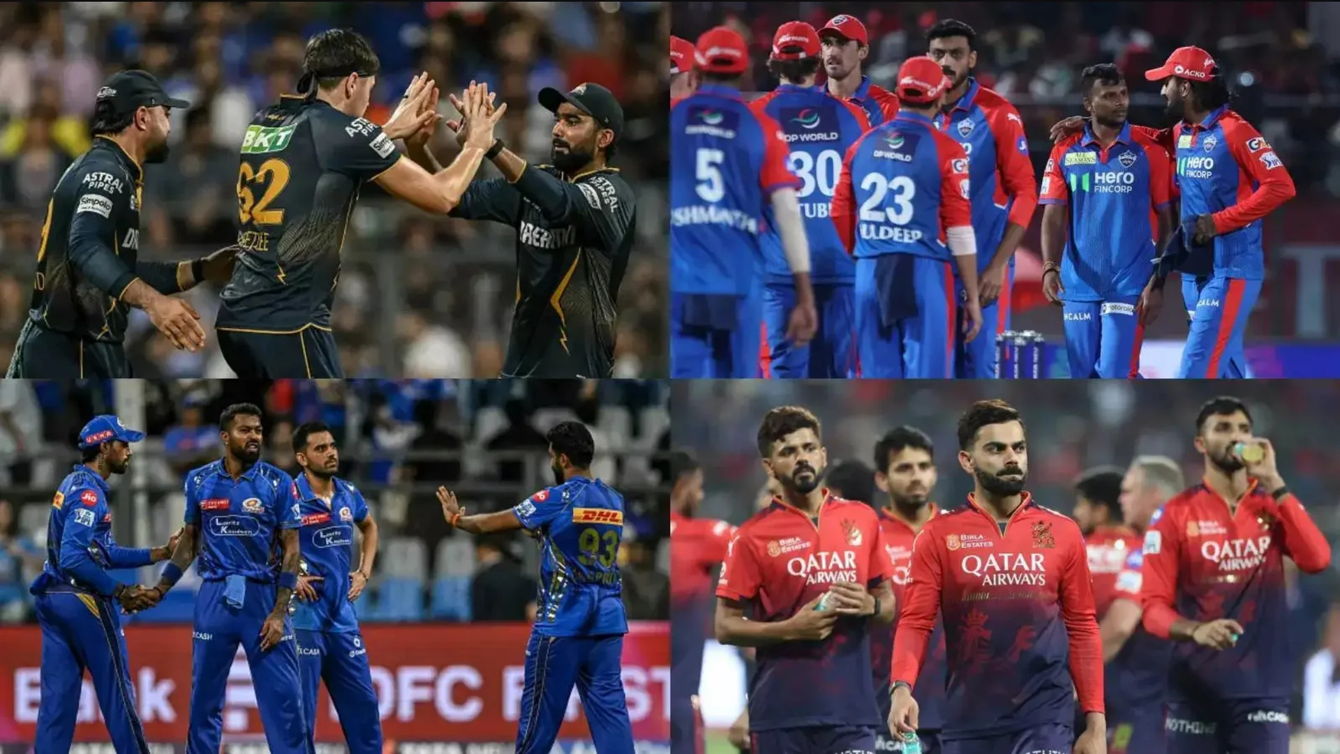 IPL 2025 Playoffs: RCB टॉप पर, KKR बाहर! 6 टीमों के बीच तगड़ी जंग, प्लेऑफ में कौन मारेगा बाज़ी?