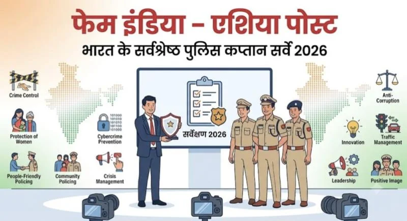 फेम इंडिया–एशिया पोस्ट ने जारी की देश के 100 सर्वश्रेष्ठ पुलिस कप्तानों की सूची, टॉप 25 होंगे सम्मानित